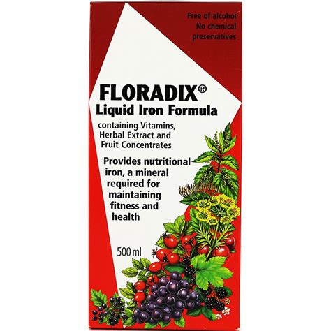 Floradix Liquid Iron Formula 500ml Med365