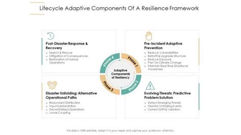 Lifecycle Adaptive Components Of Resilience Framework Powerpoint