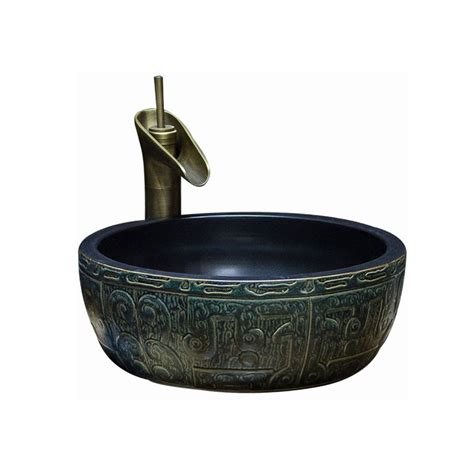 Buy Teng Peng Bathroom Sink Carved Retro Art Above Counter Basin