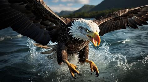 Premium AI Image American Eagle HD 8K Wallpaper Stock Photographic Image