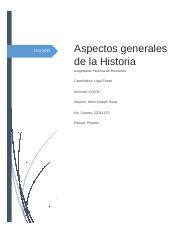 Tarea Historia De Honduras Docx Aspectos Generales De La