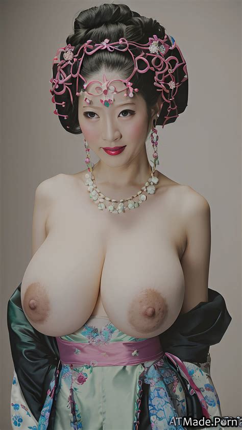 Porn Image Of Fairer Skin Earrings Cheongsam White Hair Gigantic Boobs