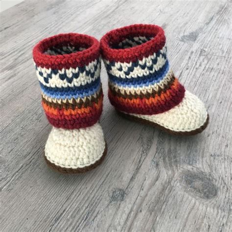 Mukluk Baby Booties Crochet Pattern Crochet Pattern By A Frayed Knot