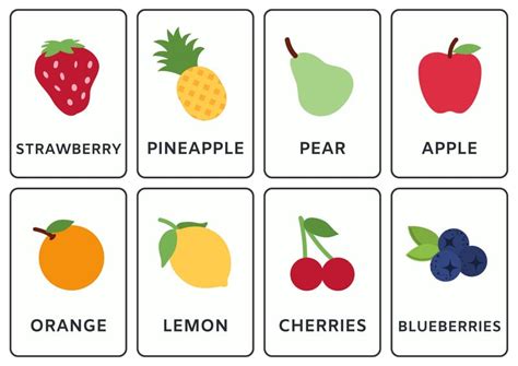 Printable Vegetable Flash Cards