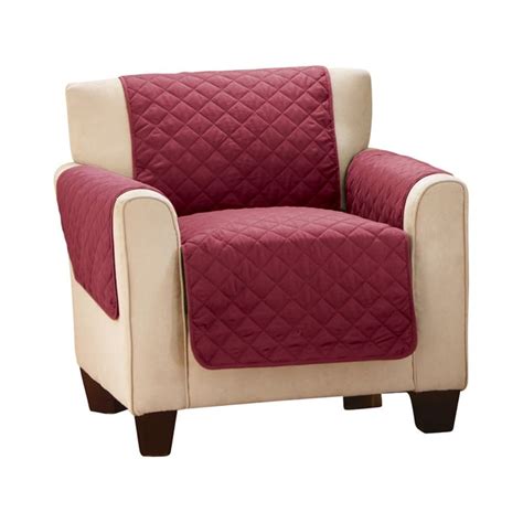 Collections Etc Reversible Quilted Furniture Protector Cover Burgundy