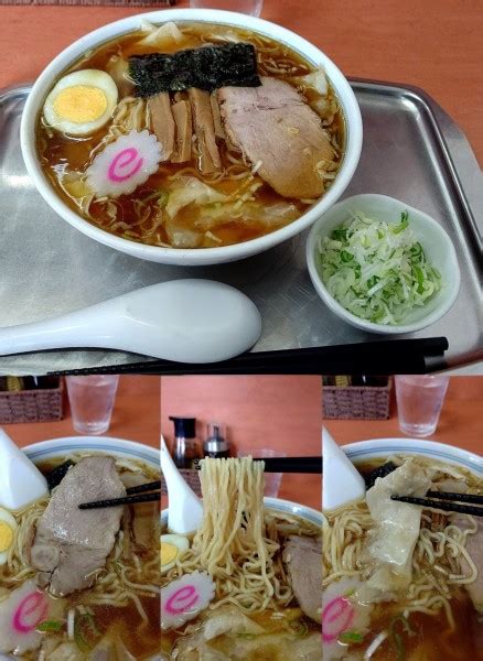 ワンタン麺 小盛ネギ¥1100100』』河辺大勝軒のレビュー ラーメンデータベース