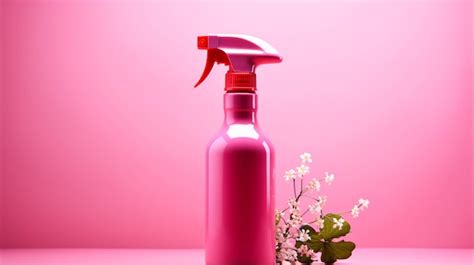 Premium Ai Image A Front View White Spray Bottle On Pink Background