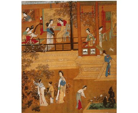 仇英《人物故事图册》之《贵妃晓妆图》高清大图赏析_word文档在线阅读与下载_无忧文档