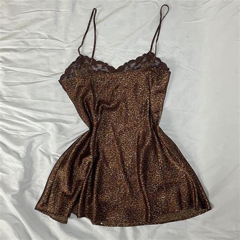 Victorias Secret Cheetah Lingerie Slip Womens Depop