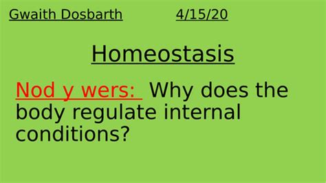 Homeostasis Teaching Resources