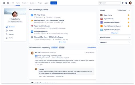 Use Home To Jump Into Work And See Whats Happening Confluence Cloud Atlassian Support