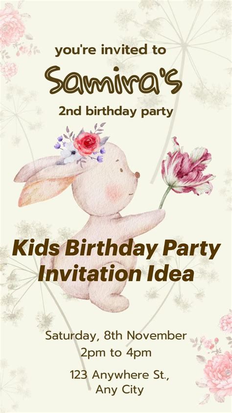 Kids Birthday Party Invitation Idea | Party invitations, Birthday invitations kids, Birthday ...