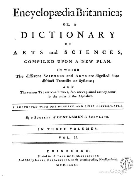 Encyclopedia Britannica. 2-nd edition (1771 - 1773). Volume 2