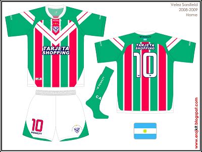 Kit Design By Eroj Velez Sarsfield Home Away E Third