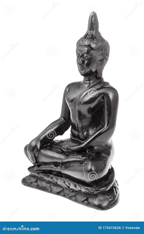 Figurine Of Earth Touching Buddha Isolated Stock Photo Image Of