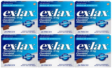 6 Pack Ex Lax Sennosides Chocolated Stimulant India Ubuy