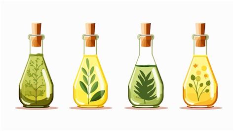 Glass Bottles With Natural Cosmetic Oils And Pipette Premium Ai