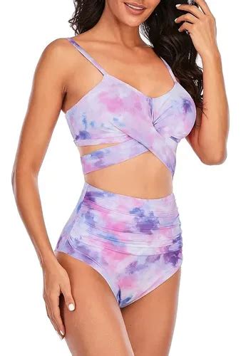 Traje De Baño Bikini Sexi De Cintura Alta De Dos Piezas Meses sin interés