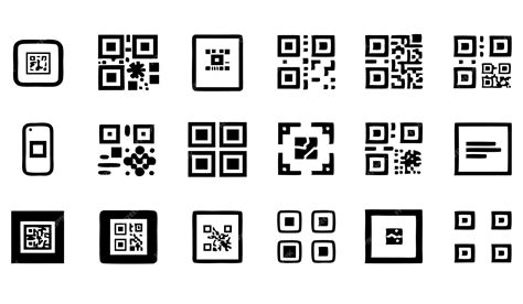qr code icon set premium ai generated vector