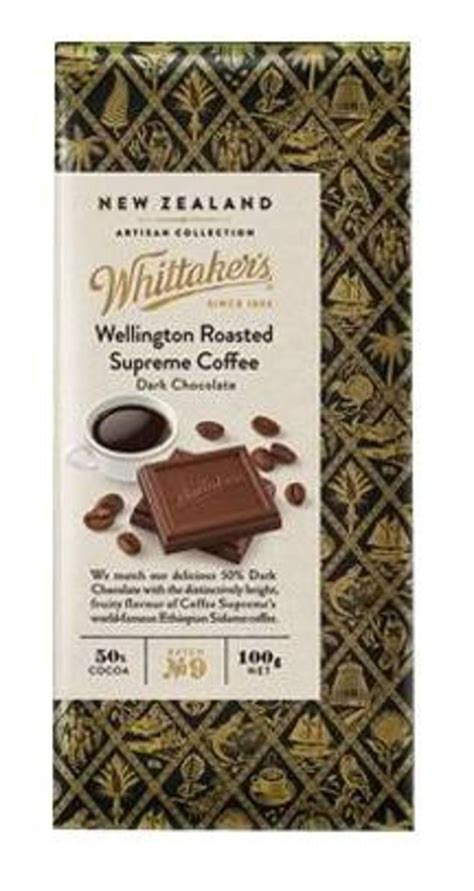 Whittakers Wellington Roasted Supreme Coffee Dark Chocolate Is Part Of