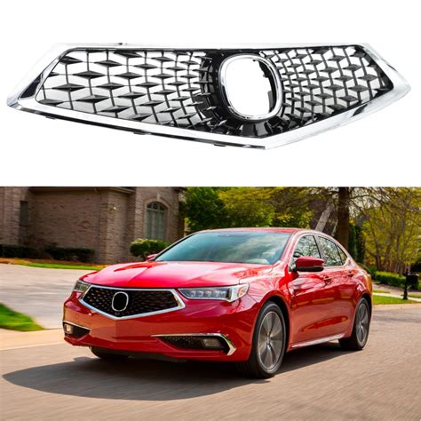 For 2018 2020 Acura Tlx Blackchrome Trim Front Bumper Grillgrille As