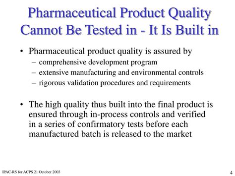 Ppt Pharmaceutical Product Quality Assurance Through Cmc Drug