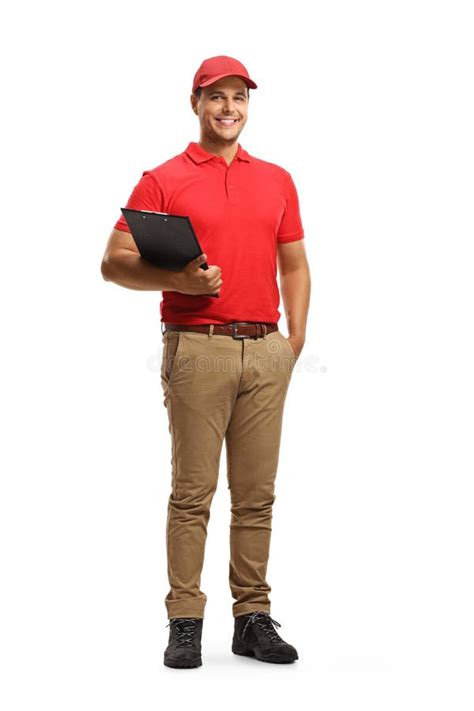 Retrato De Largo Alcance De Un Hombre Sonriente Con Uniforme Y