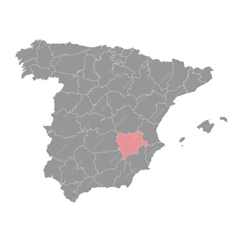Mapa de la provincia de Albacete, una división administrativa de España