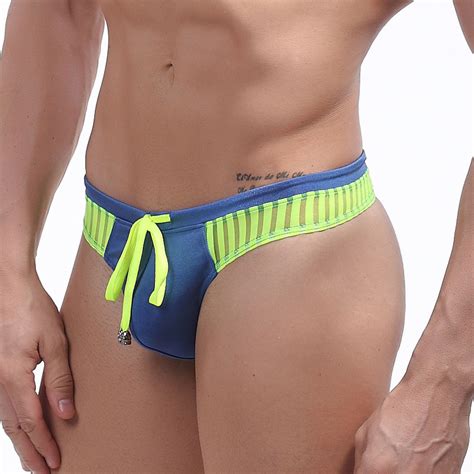 Men S Swimwear Swim Thongs Men Swimming Thong Bikini Mesh Splice