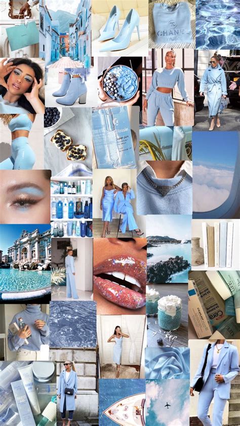 Collage- Blue Aesthetic | Blue aesthetic, Vision board collage, Denim and diamonds