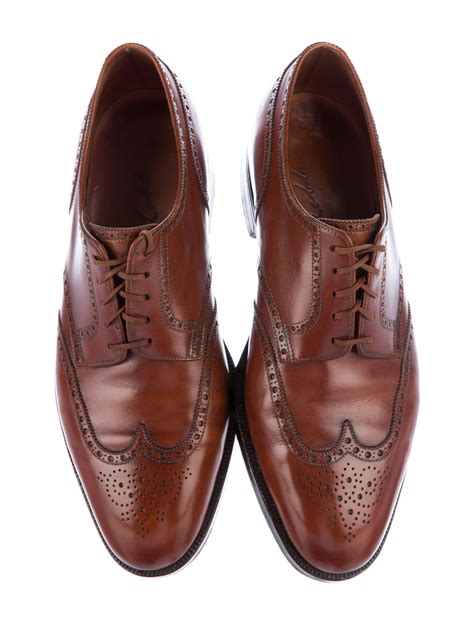 John Lobb Leather Wingtip Brogues Shoes Jol20363 The Realreal