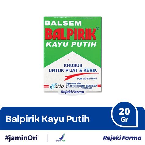 Jual Balsem Balpirik Kayu Putih 20 Gram Gr 20Gr Balsam Hijau Untuk