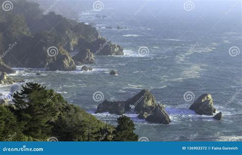 Scenic Ocean View Near Big Sur, California Stock Photo - Image of beach ...