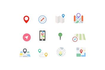 Item: 12 Map Location Pin Icons by creativevip - shared by G4Ds