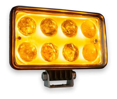 Faro Auxiliar 8 Led Rectangular Con Lupa Envío gratis