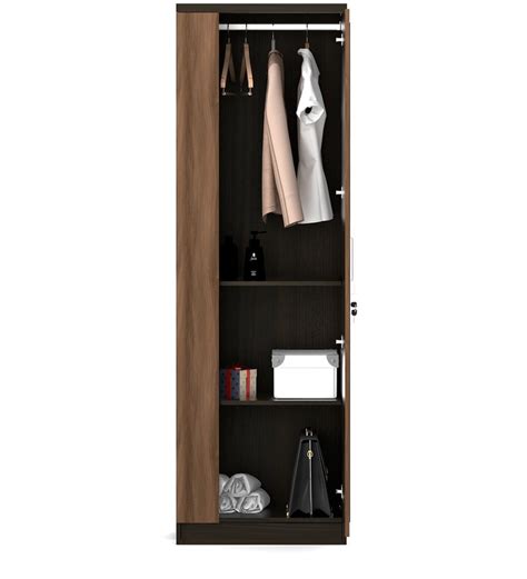 Buy Kosmo Ken 1 Door Wardrobe In Walnut Natural Wenge Finish With