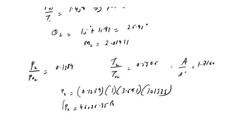 Solved A Supersonic Flow With M P Atm And T K Is