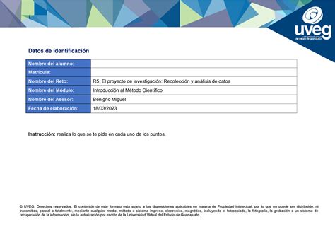 Reto5 Formato espero les sirva Datos de identificación Nombre del