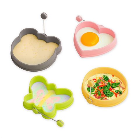 Silicone Egg Rings, 4 Inch Egg Ring for Frying Eggs, Egg Cook Ring Mould Egg Mcmuffin Ring ...