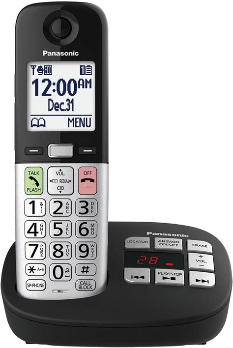 Amazon Panasonic Cordless Phone Easy To Use With Large Display