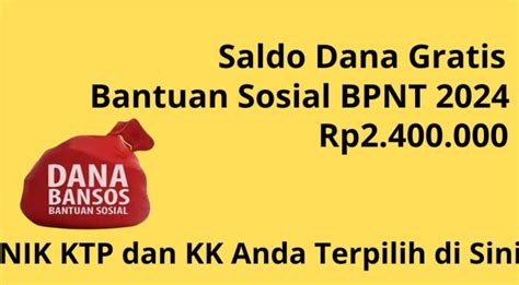 NIK KTP Dan KK Dari Nama Anda Masuk Daftar Penerima Saldo Dana Gratis