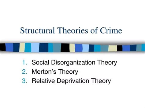 PPT Structural Theories Of Crime PowerPoint Presentation Free