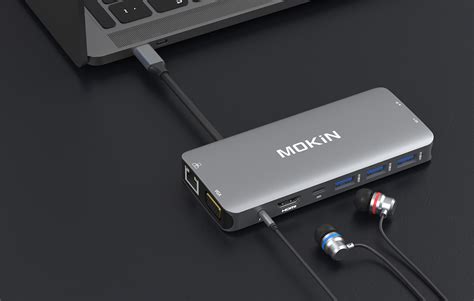 Mokin V Adapter Hub Usb C Na X Usb Usb C Polnjenje Hdmi