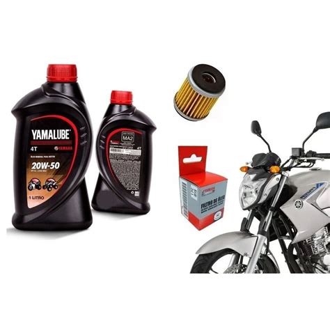 Kit Troca Oleo Mineral Para Motor Motos Yamalube W Api Sl