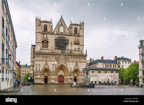 Lyon cathedral, France Stock Photo - Alamy