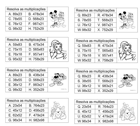 S Continhas Lista De Continhas Atividade De Multiplica O Dois