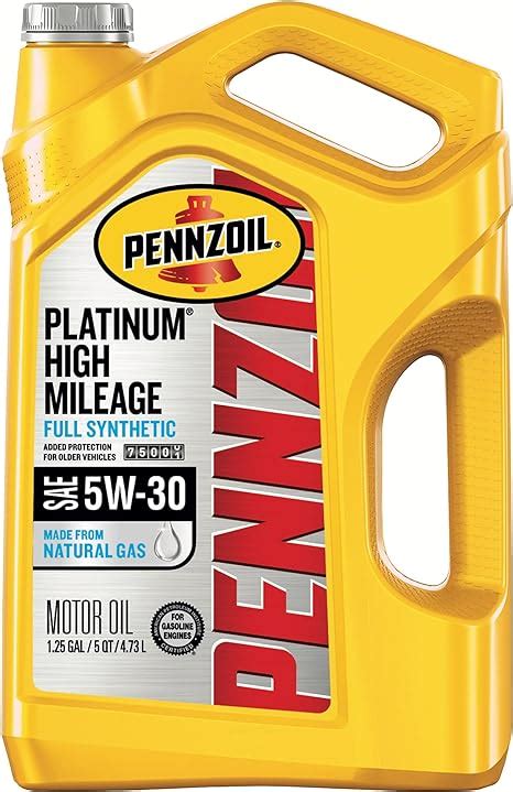 Pennzoil Platinum High Mileage Full Synthetic 5w 30 Motor Oil For