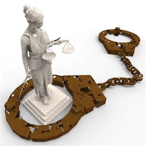 Legal Law Scales Of Justice And Handcuffs 3d Rendering Stock Photo By