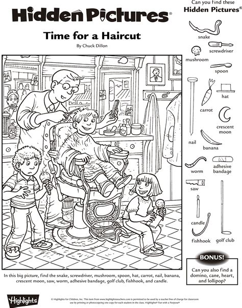 Printable Find The Hidden Objects