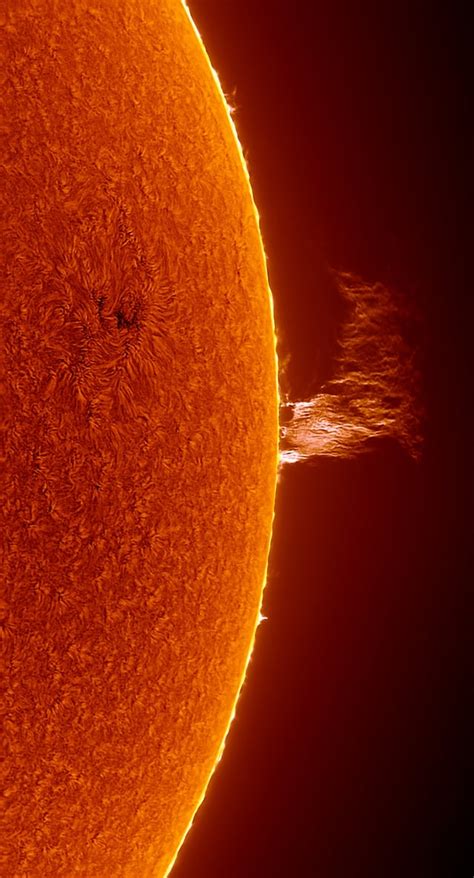 Spectacular Solar Prominence 30 03 2021 R Astrophotography